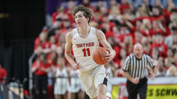 Meridian Owyhee Idaho boys basketball state playoffs orr 202331